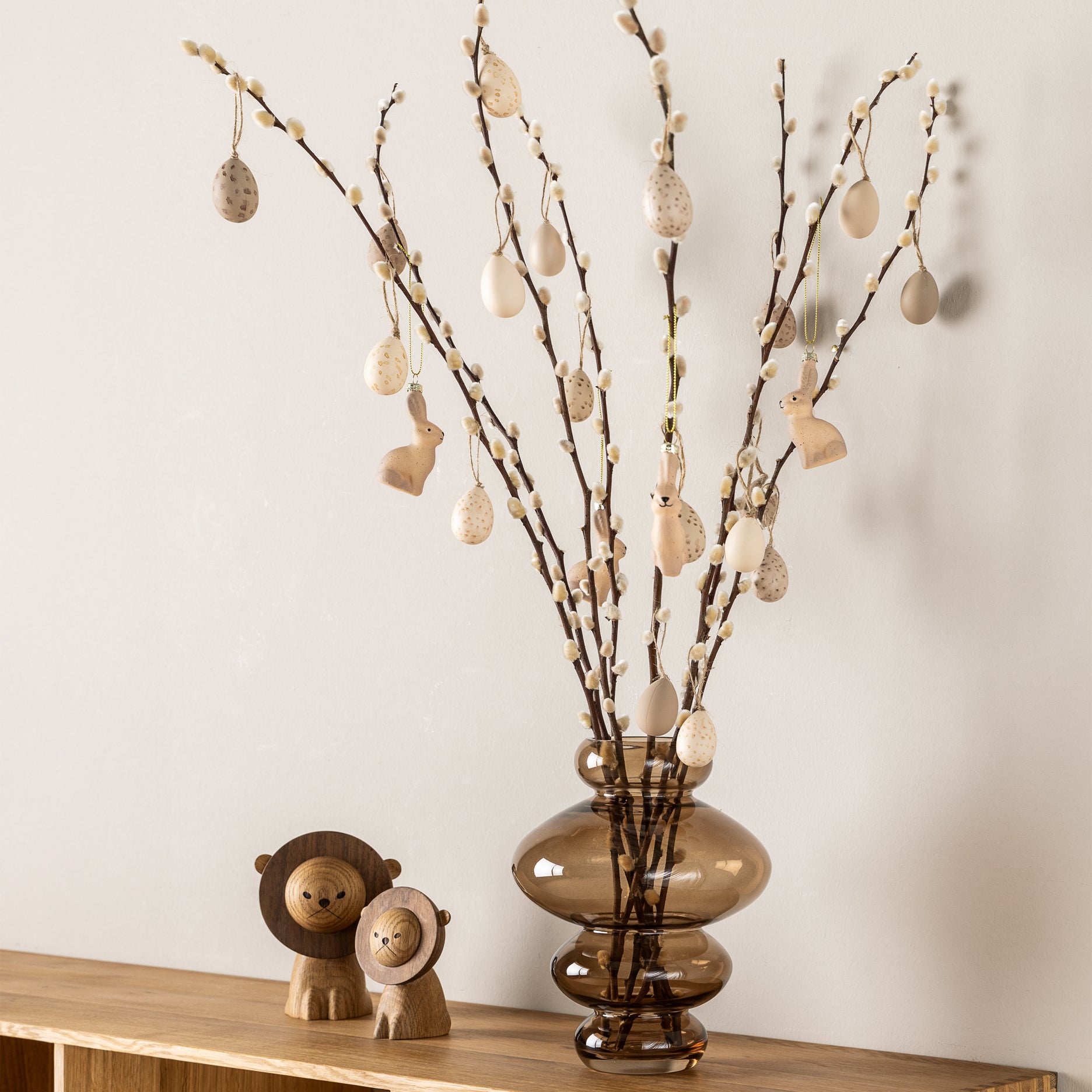 Påskehare i glas 2 stk.